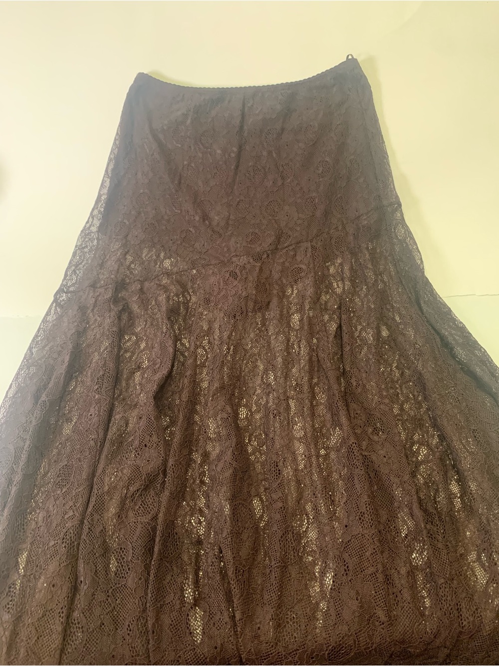 Ronny Kobo Chase Lace Maxi Skirt Espresso Brown Small - Picture 5 of 12